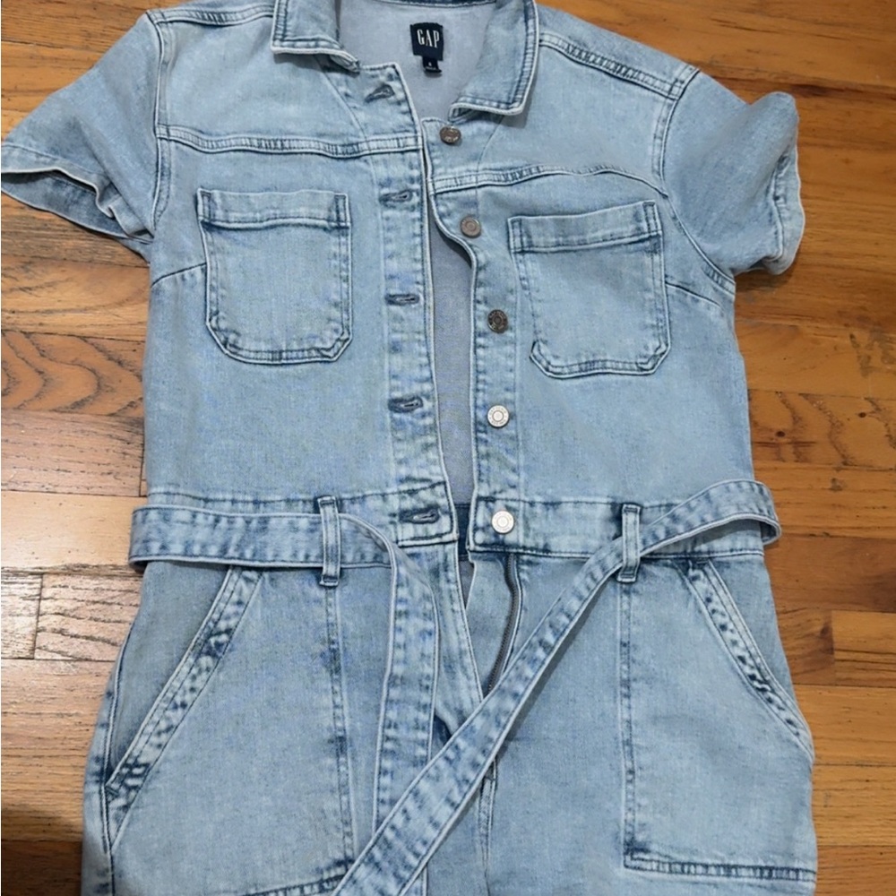 GAP Light Blue Denim Jumpsuit